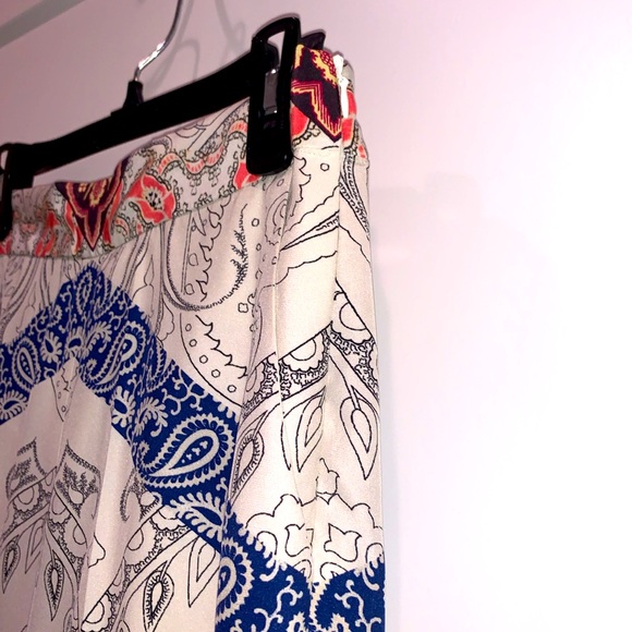 NWT Etro Patchwork printed silk wide-leg Italian made trousers Sz 42 - Picture 12 of 16